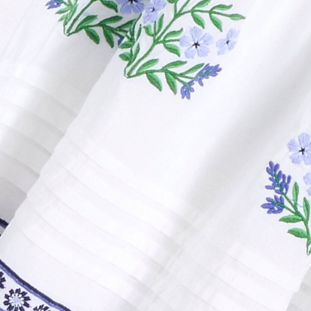 Draper James Original Embroidered Smocked Cotton Dress Size Large - Picture 4 of 9